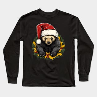 Honey Badger Christmas Long Sleeve T-Shirt